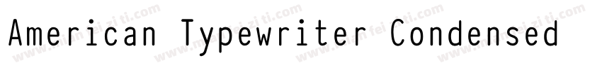 American Typewriter Condensed BQ Me字体转换